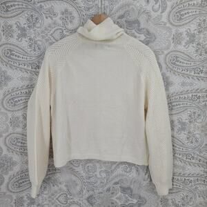 Love Ellie Stitch Fix Chevron pattern Cream color sweater Sz XL Cozycore Office